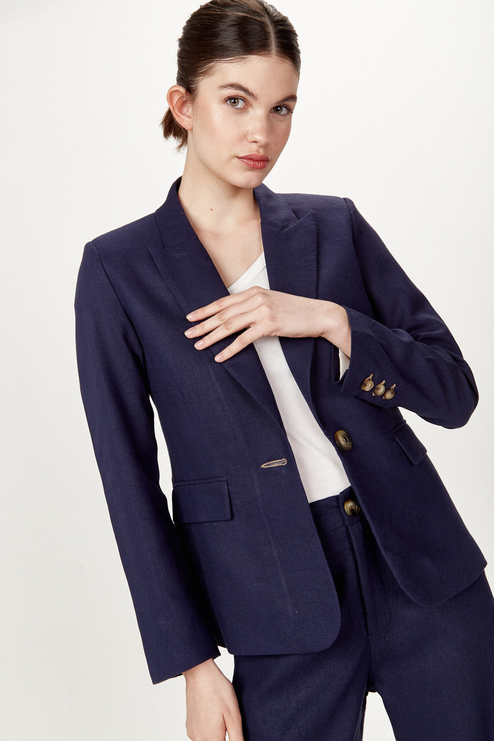 blazer azul marino